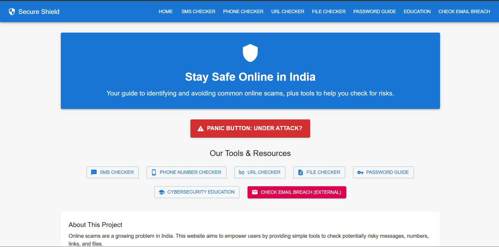 Secure Shield Project Screenshot